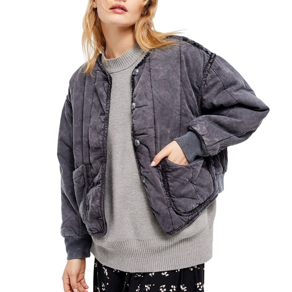 Slate Free People Mixed Signals Jacket